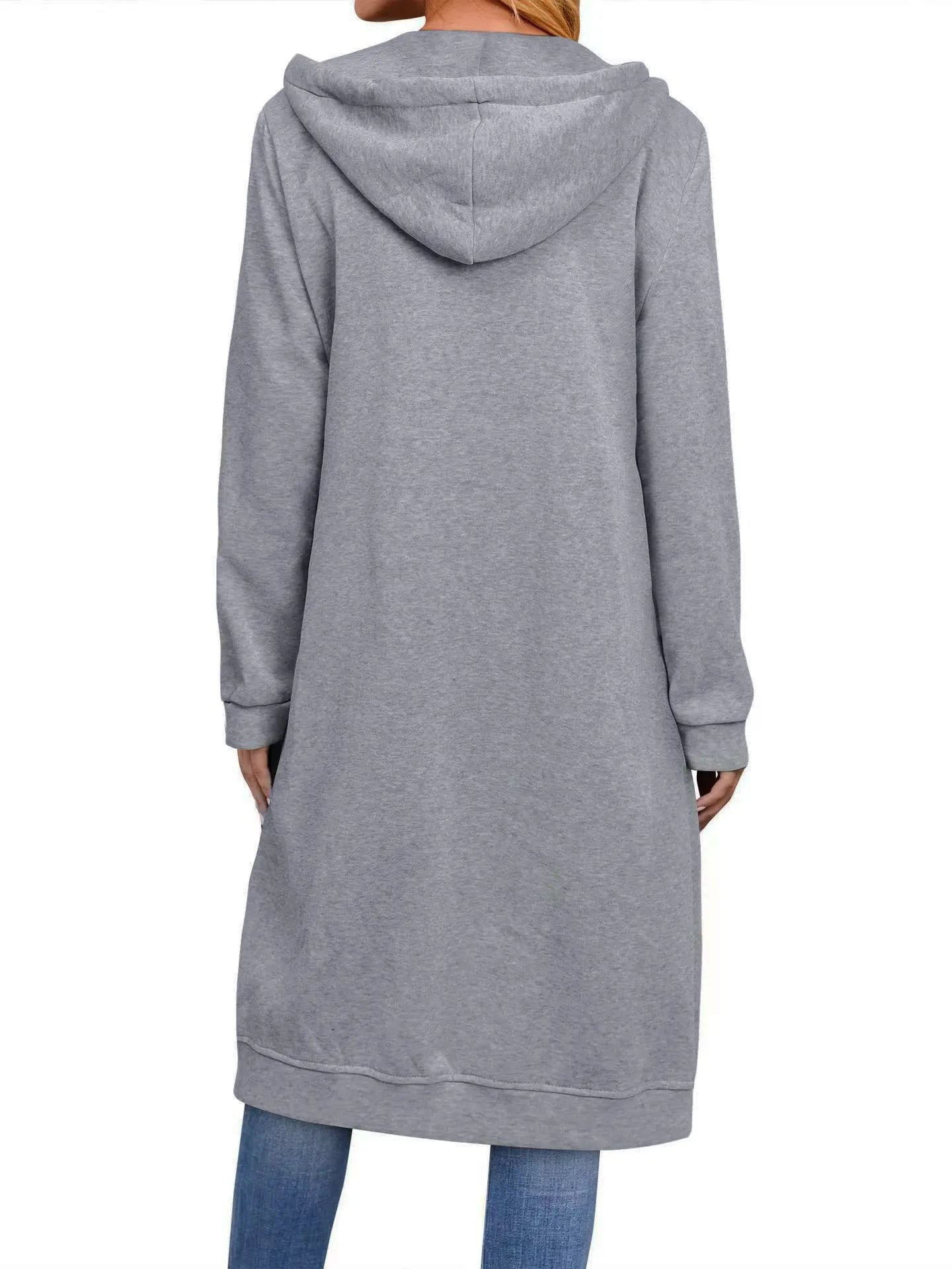 Damen Kapuzenpullover Sweatjacke Zip Hoodie Jacke Pullover Mantel Pulli Kleid