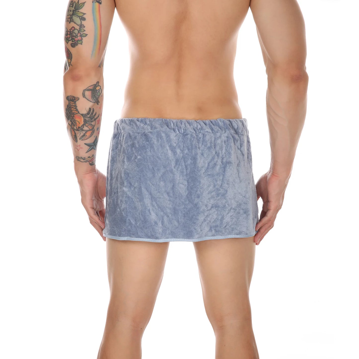 Saunatuch Herren Handtuch Saunakilt Sarong Kilt Wellness Sauna Tuch mit Tasche