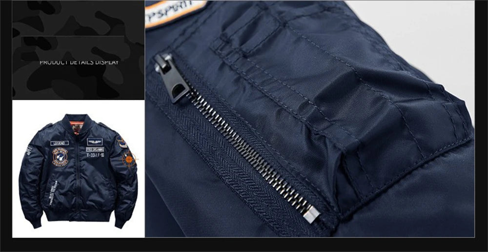 MA-1 Bomber Jacke Fliegerjacke Baseball Pilotenjacke Baseballjacke Air Force