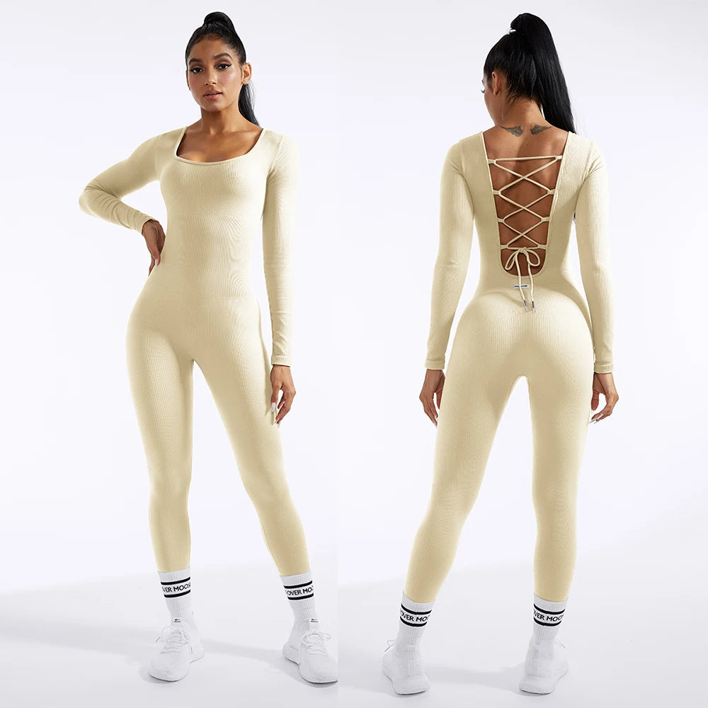 Damen Overall Bodycon Jumpsuit Streetwear Fitness-Strampler Playsuit Bodysuit