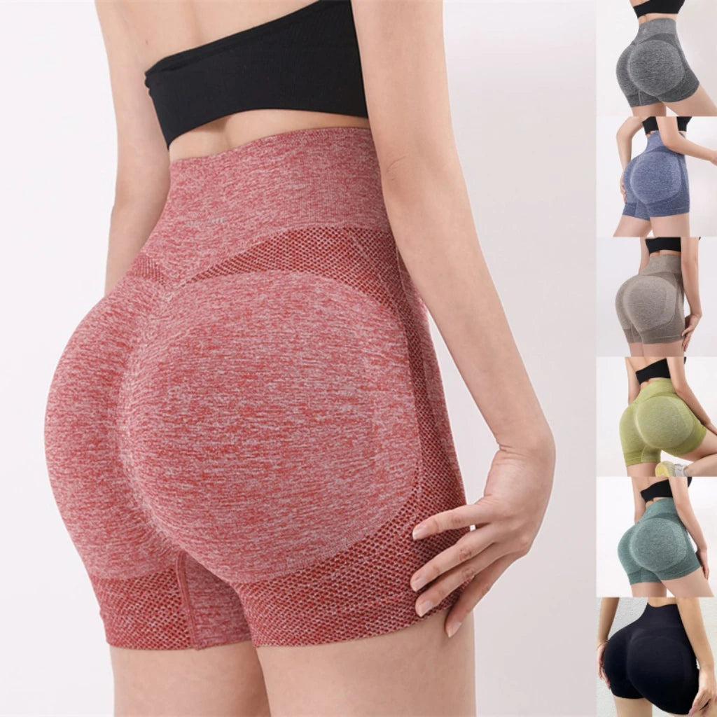 Damen Gym Sporthose Push Up Yoga Radlerhose Kurze Hose Fitness Shorts Hotpants
