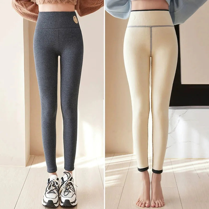 Frauen Hose Winter Leggins Warm Thermohose Innenfleece Leggings Strumpfhose