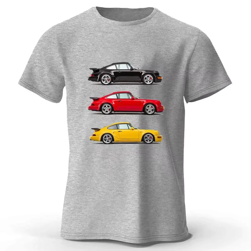 Auto Racing Klassische Grafik T-Shirt Kurzarm Baumwolle T-shirt Übergroßen Tops Sommer Harajuku Streetwear männer Kleidung