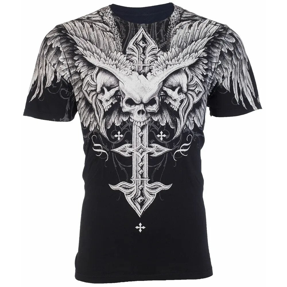 Herren Fashion Vintage 3D T-Shirt Rundhals Unisex Sommer Streetwear