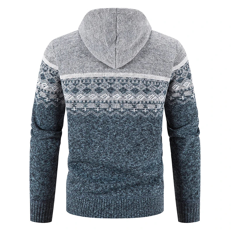 Herren Herbst Jacke Übergangsjacke Warme Sweatjacke Zipper Sweater Strickjacke