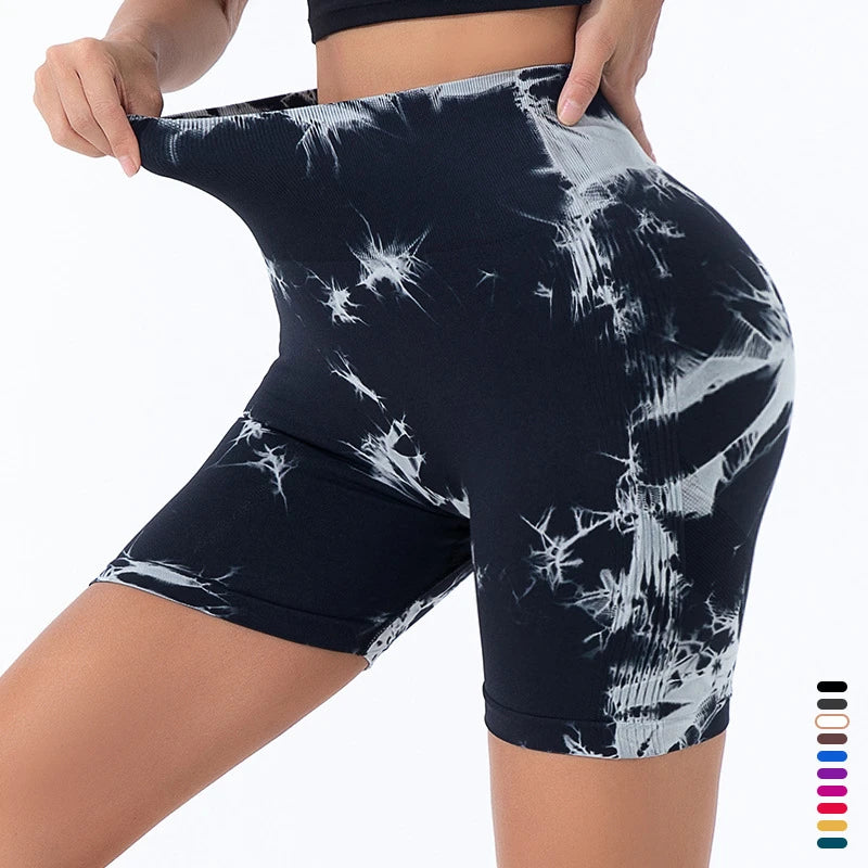 Damen Yoga Shorts hohe Taille Push-Up Damen Sport Hot Pants Fitness Gym Hotpants