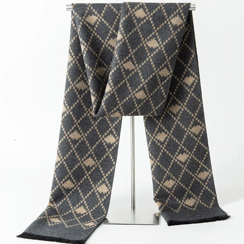 Herren Schal Winterschal Stola Schlauchschal Halstuch Wollschal Strickschal Loop