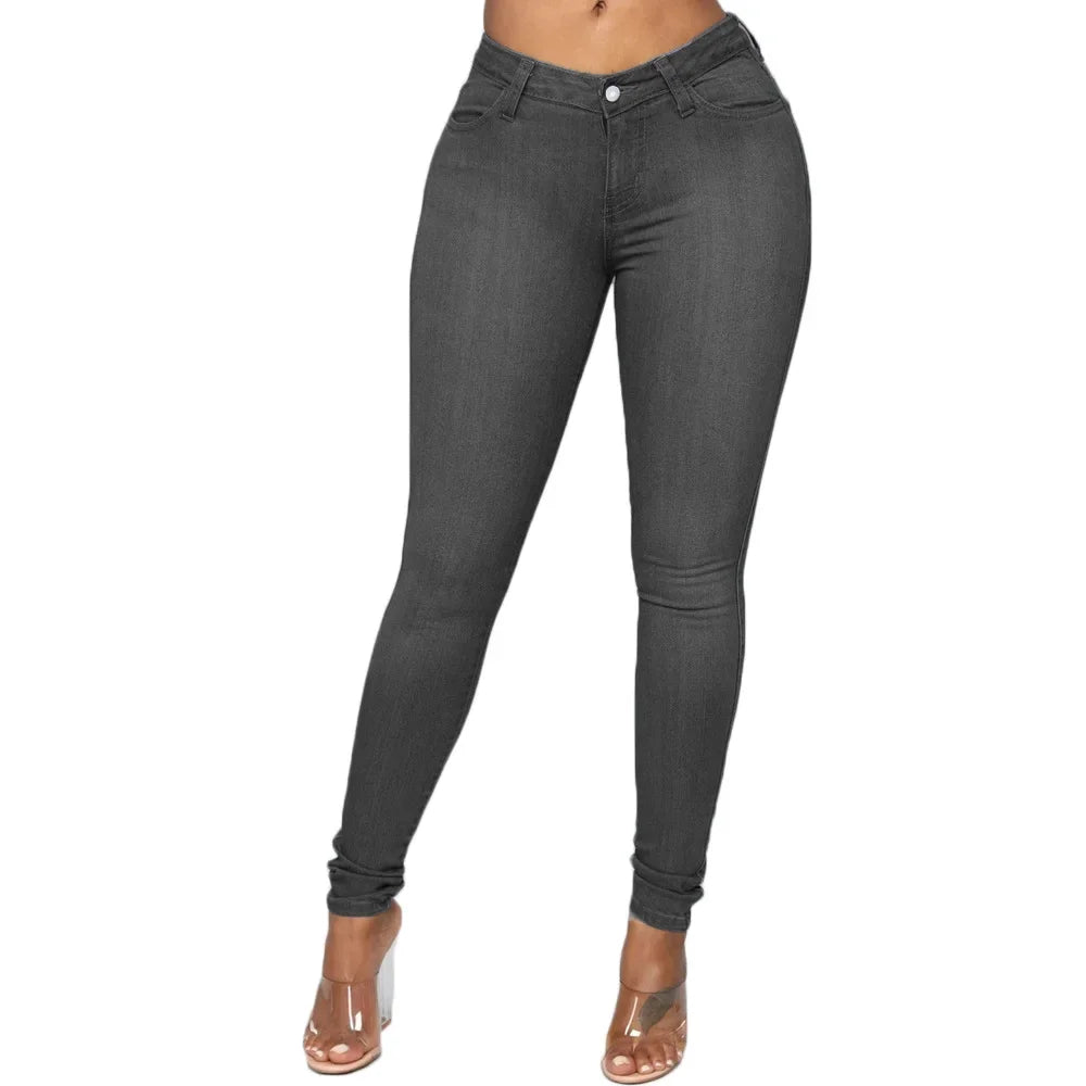 Sexy Damen Jeans Hose Bleistifthose Push Up Denim Style Jeanshose Hüfthose