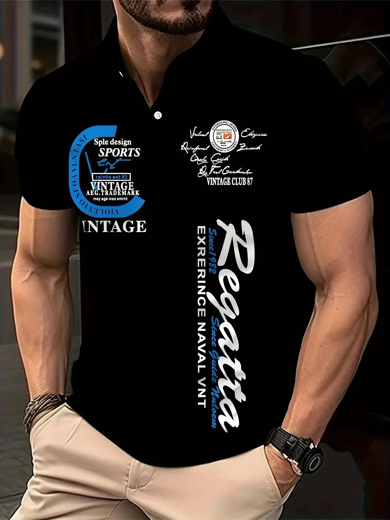 Uomo Polo Manica Corta POLO Shirt Maglietta Camicia Maglia T-Shirt di Moda