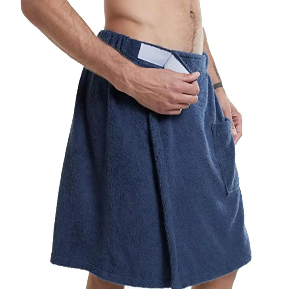 Saunatuch Herren Handtuch Saunakilt Sarong Kilt Wellness Sauna Tuch mit Tasche