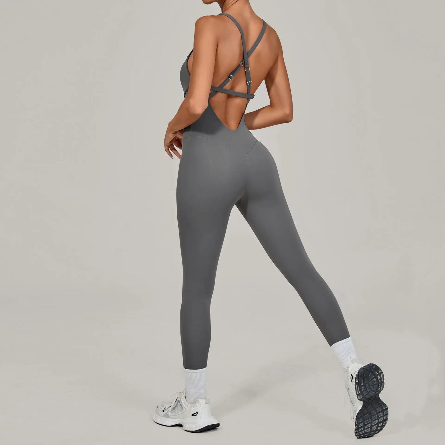Tuta intera Sportiva Donna Rompers Pantaloni Yoga Palestra Sexy Jumpsuit Tutina