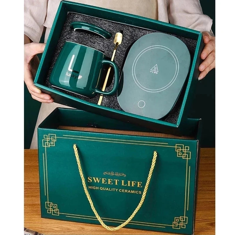 USB Wärmer Pad Untersetzer Kaffeewärmer Tassenwärmer Mug Set Becher Heizmatte