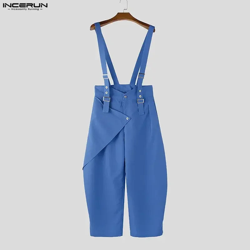 Männer Latzhose Hose Harems Pumphosen Pluderhosen Jogger Overalls Streetwear