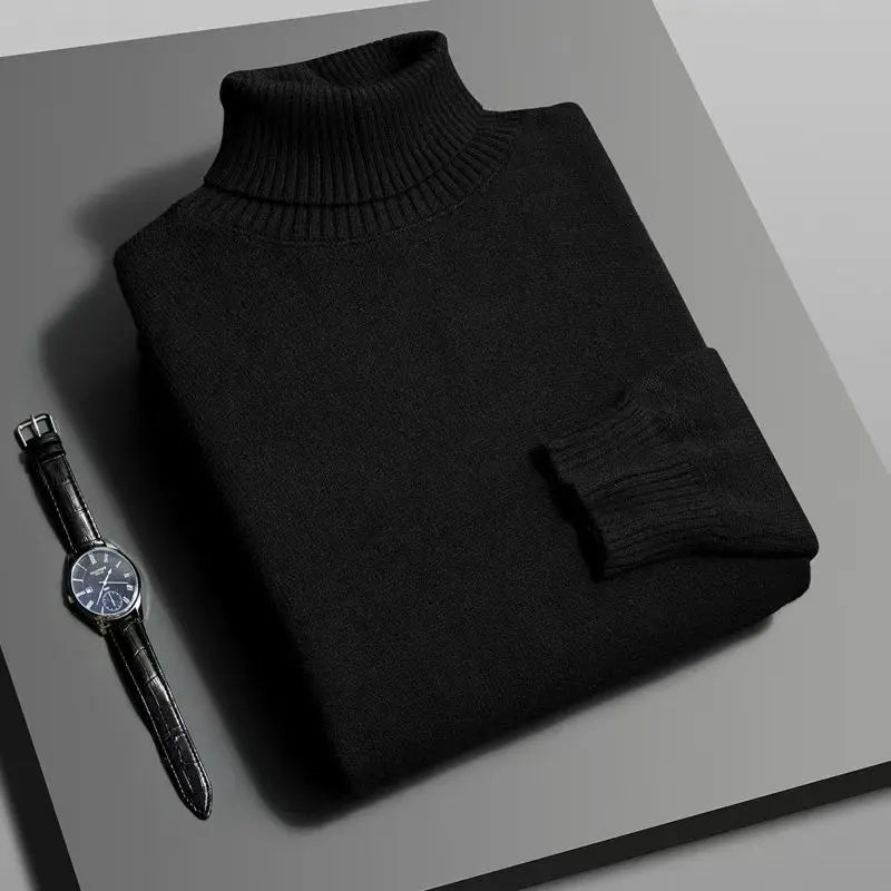 Herren Rollkragen Pullover Sweatshirt Leichter Pulli Sweater Shirt Langarmshirt