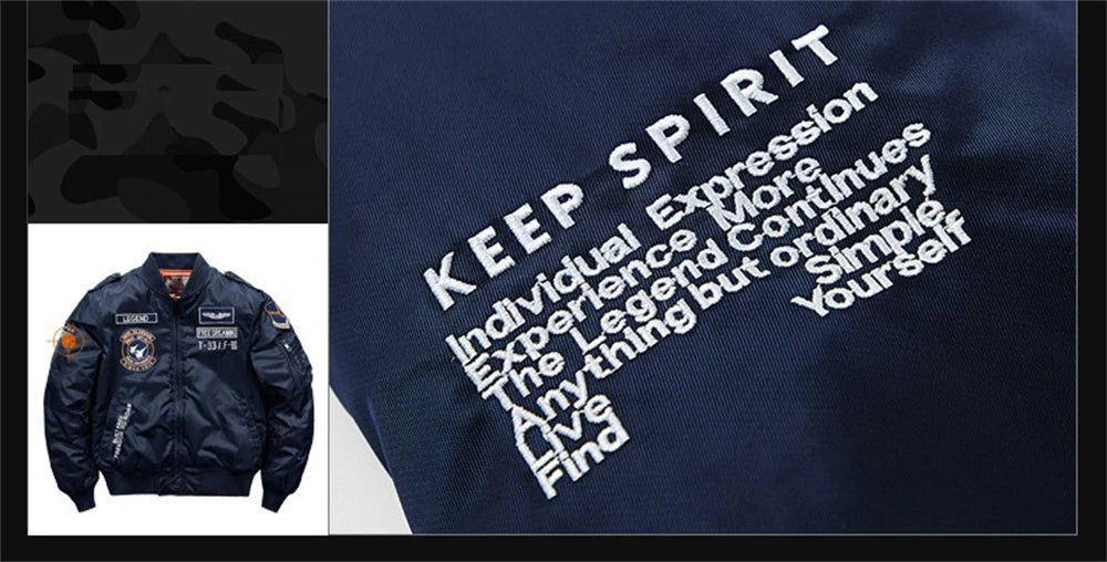 MA-1 Bomber Jacke Fliegerjacke Baseball Pilotenjacke Baseballjacke Air Force