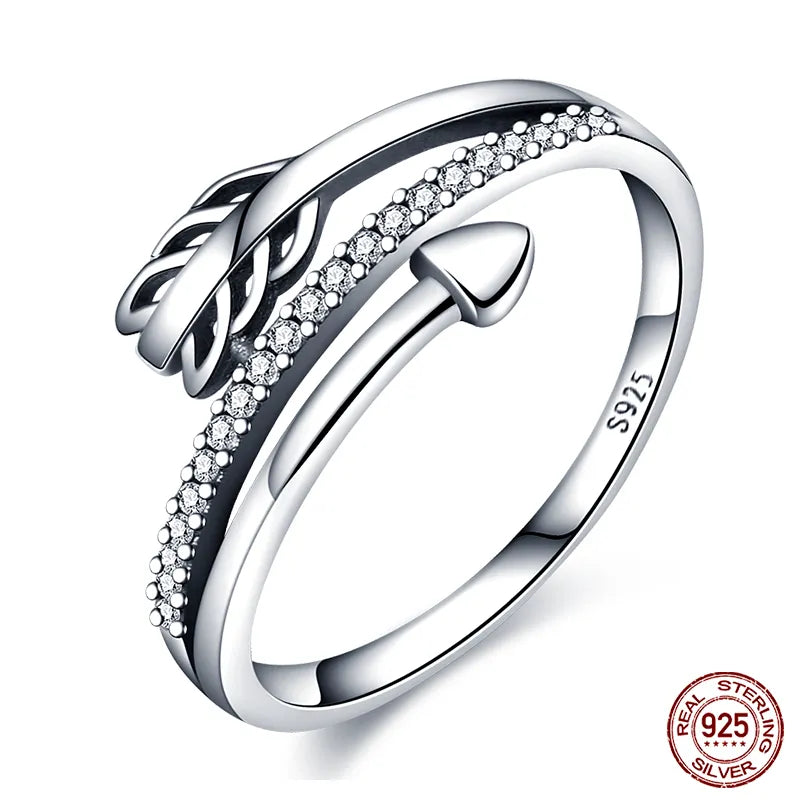 Massiv Sterling Silber 925 Ring filigran Fashion Damenring mit AAA Zirkonia