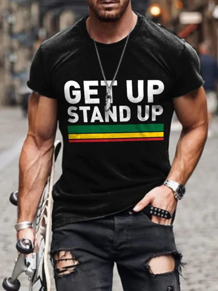 Herren Fashion Vintage 3D T-Shirt Rundhals Unisex Sommer Streetwear
