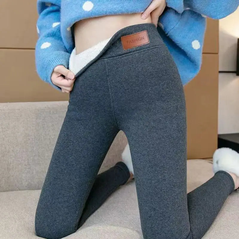 Frauen Winter Warm Thermo Hose Innenfleece Strumpfhose Blickdicht Hosen Leggins