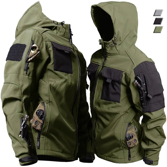 Herren Windbreaker Trekking Jacke Windjacke Outdoor Military Kapuzenjacke
