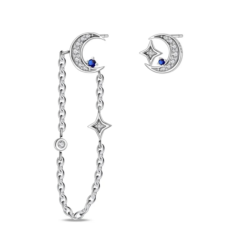 Funkelnde 925er Silber Creolen m. Zirkonia | Luxus-Qualität | Trend Ohrringe