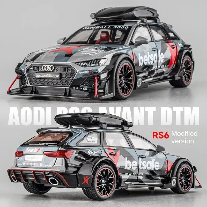 1:24 Modellauto Audi RS6 Racing Metall Spielzeug Kinder Automodell Geschenk