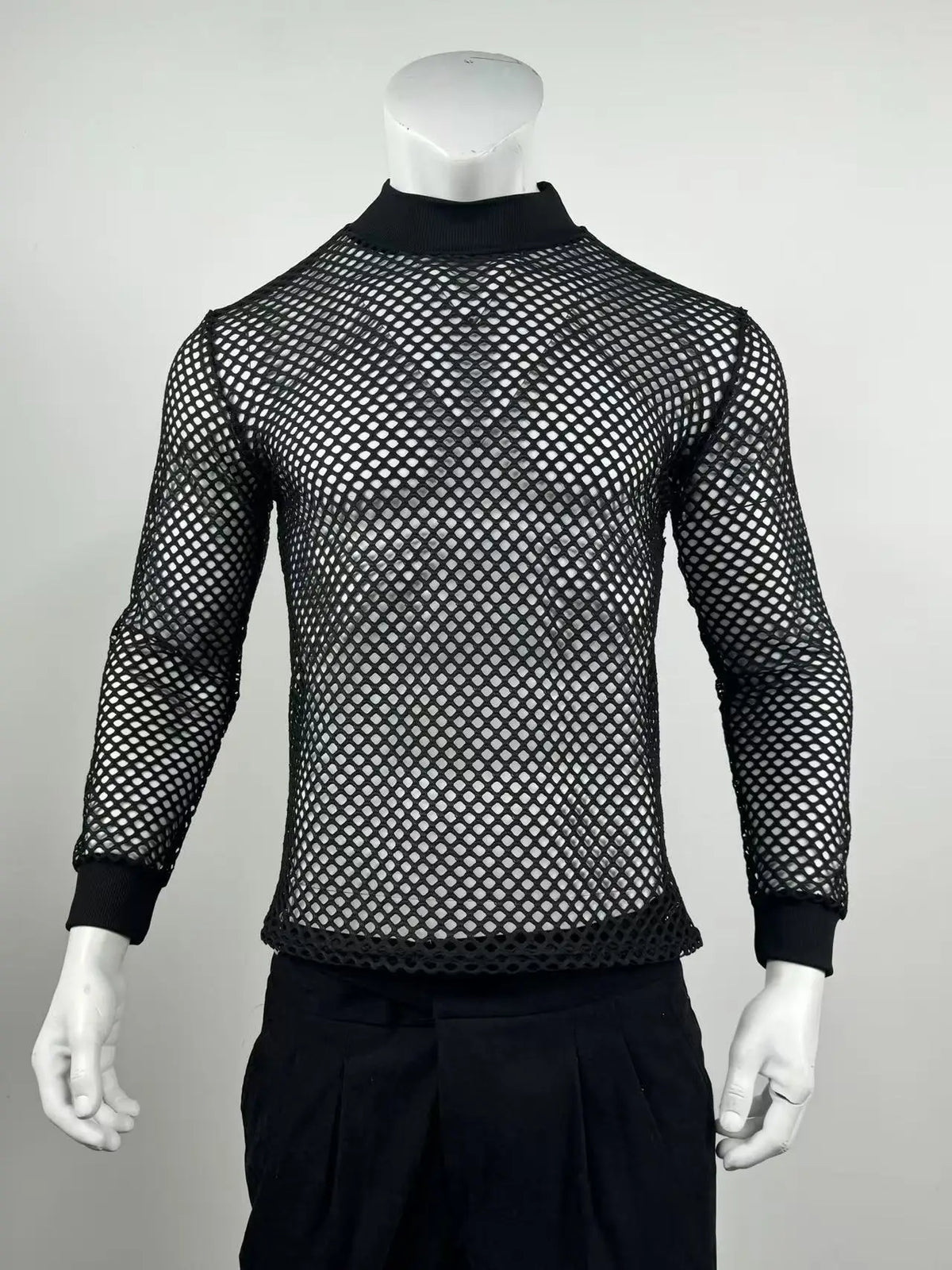 Fetisch Fashion Männer Oberteil Sexy Shirt Herren Body Hemd Transparent Clubwear
