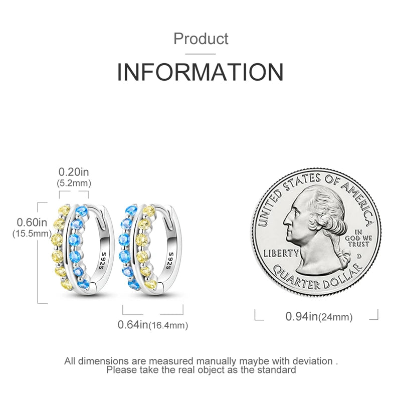 Funkelnde 925er Silber Creolen m. Zirkonia | Luxus-Qualität | Trend Ohrringe