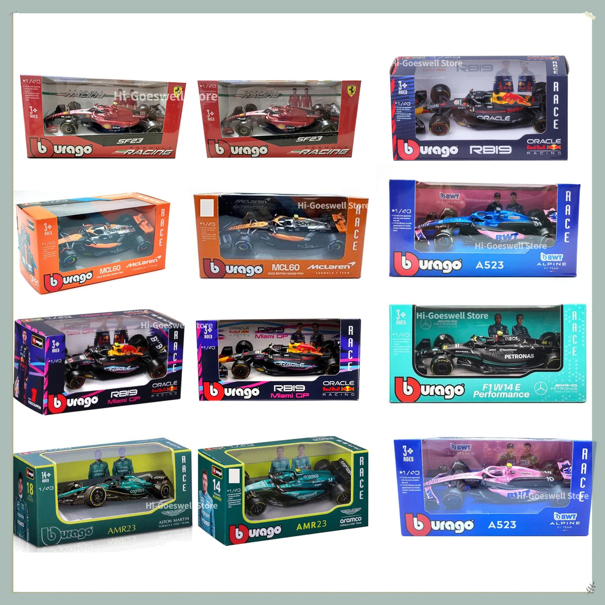 1:43 Modellauto Mercedes Red Bull Metall Spielzeug Kinder Automodell Geschenk
