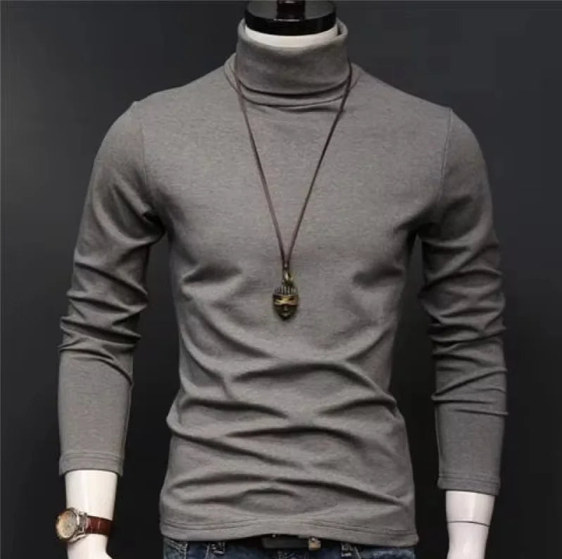 Herren Rollkragen Pullover Sweatshirt Leichter Pulli Sweater Shirt Langarmshirt