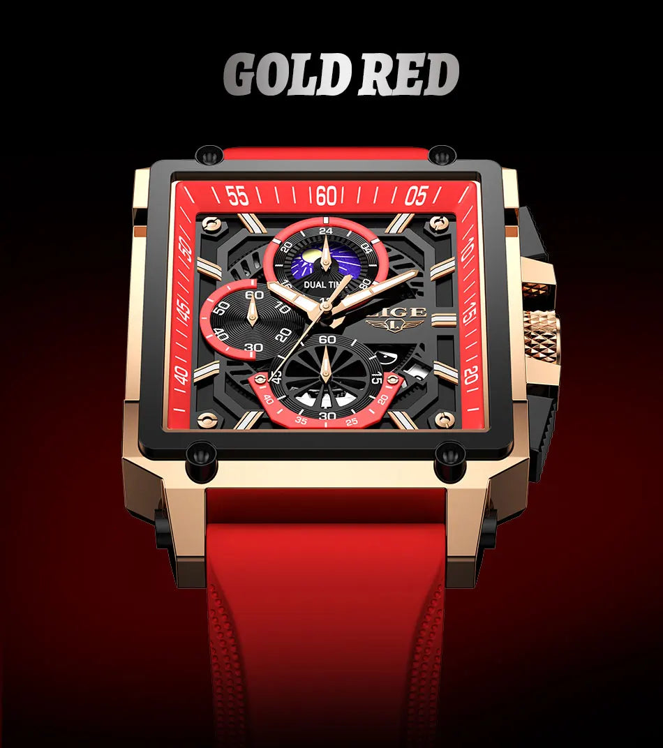 Orologio Uomo Quarzo Acciaio Inossidabile Orologio digitale Cronografo sportivo