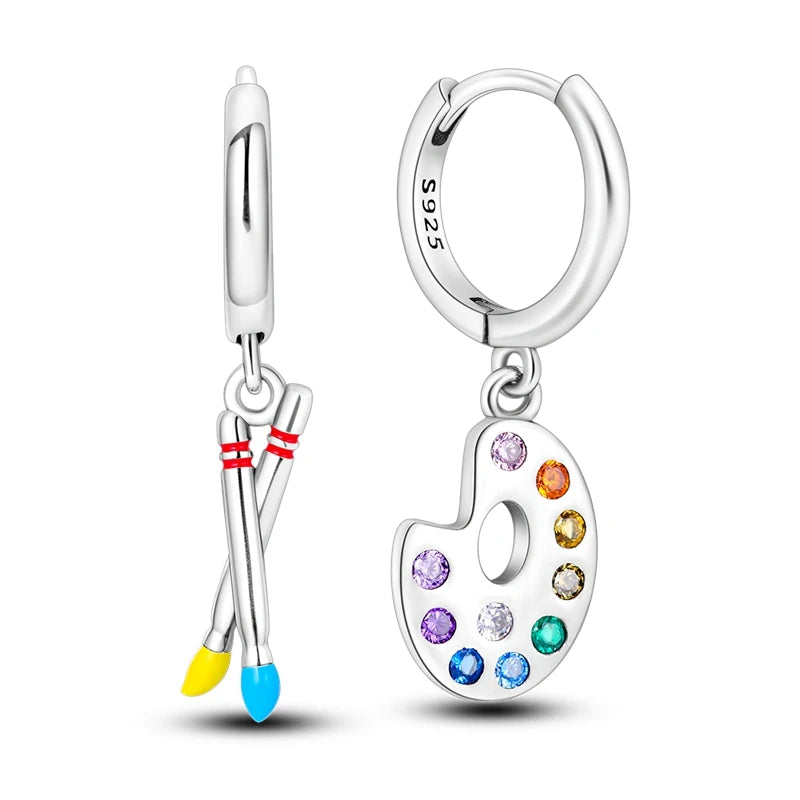 Creolen 925 Silber Ohrringe Zirkonia | Hypoallergen | Luxus Ohrstecker Geschenk