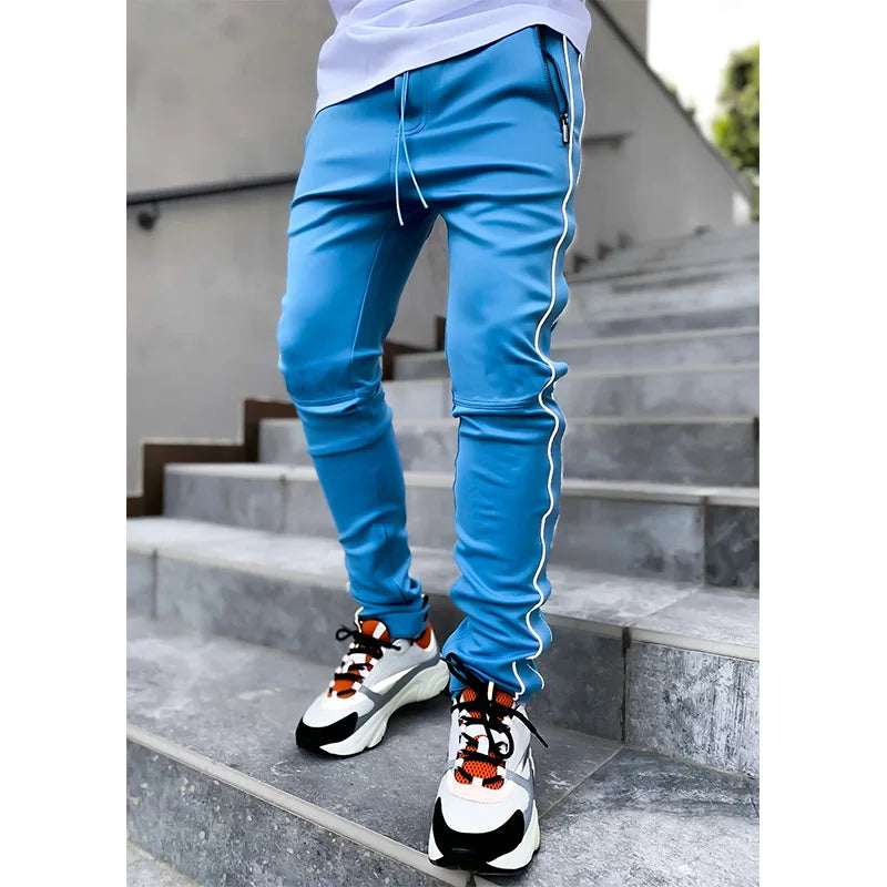 Herren Sporthose Jogger Jogginghose Sweatpants Trainingshose Cargo Hose mit Zip