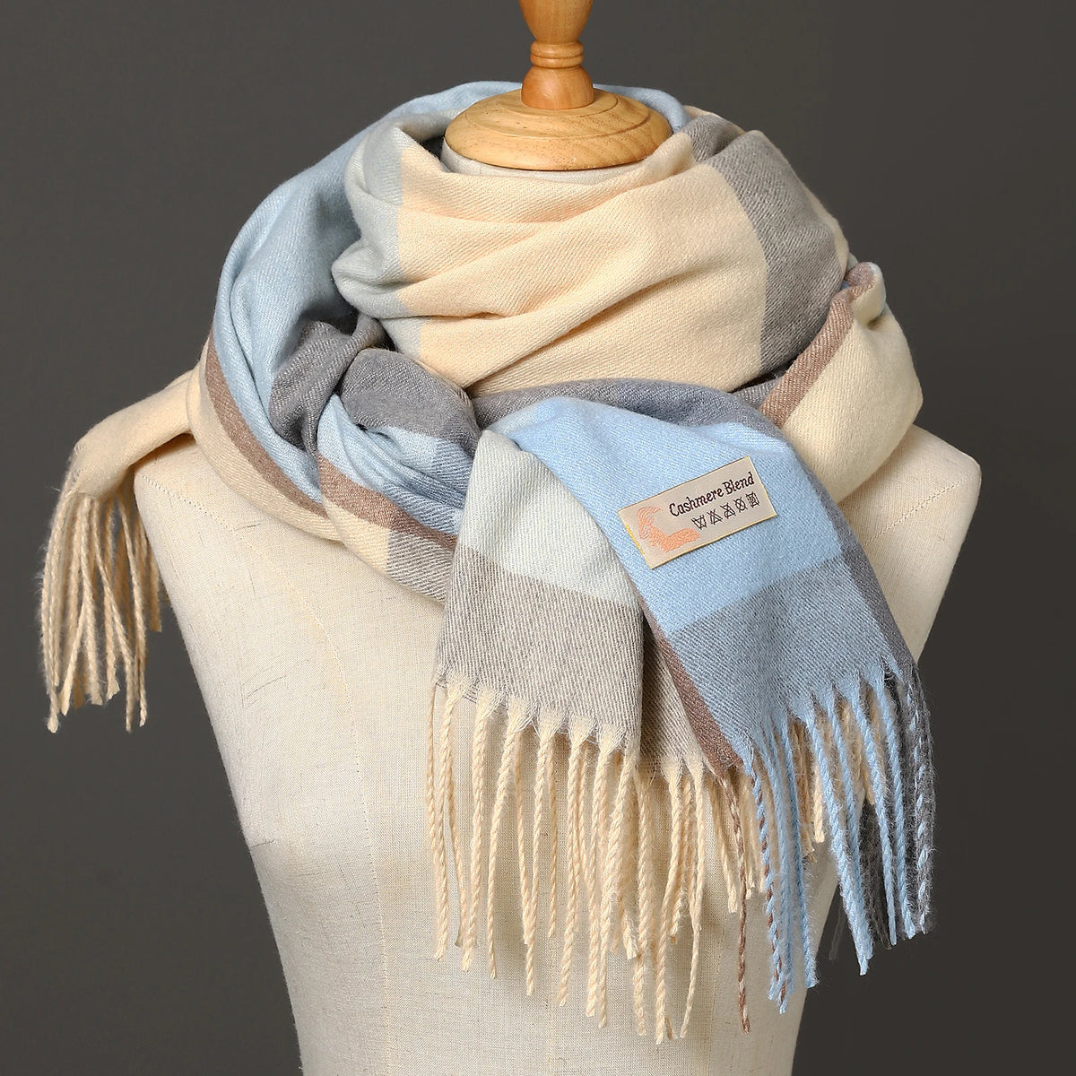 Damen Schal Winterschal Stola Schlauchschal Halstuch Wollschal Strickschal Loop
