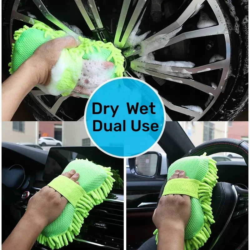 Auto Waschhandschuh Mikrofaserschwamm Microfaser Handschuh Autopflege Autowäsche