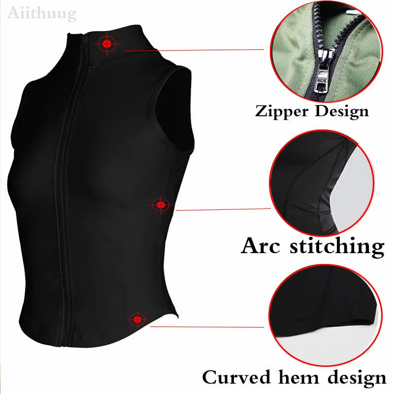 Damen Leichte Laufweste Softshell Frau Ärmellose Atmungsaktive Sport  Weste Top