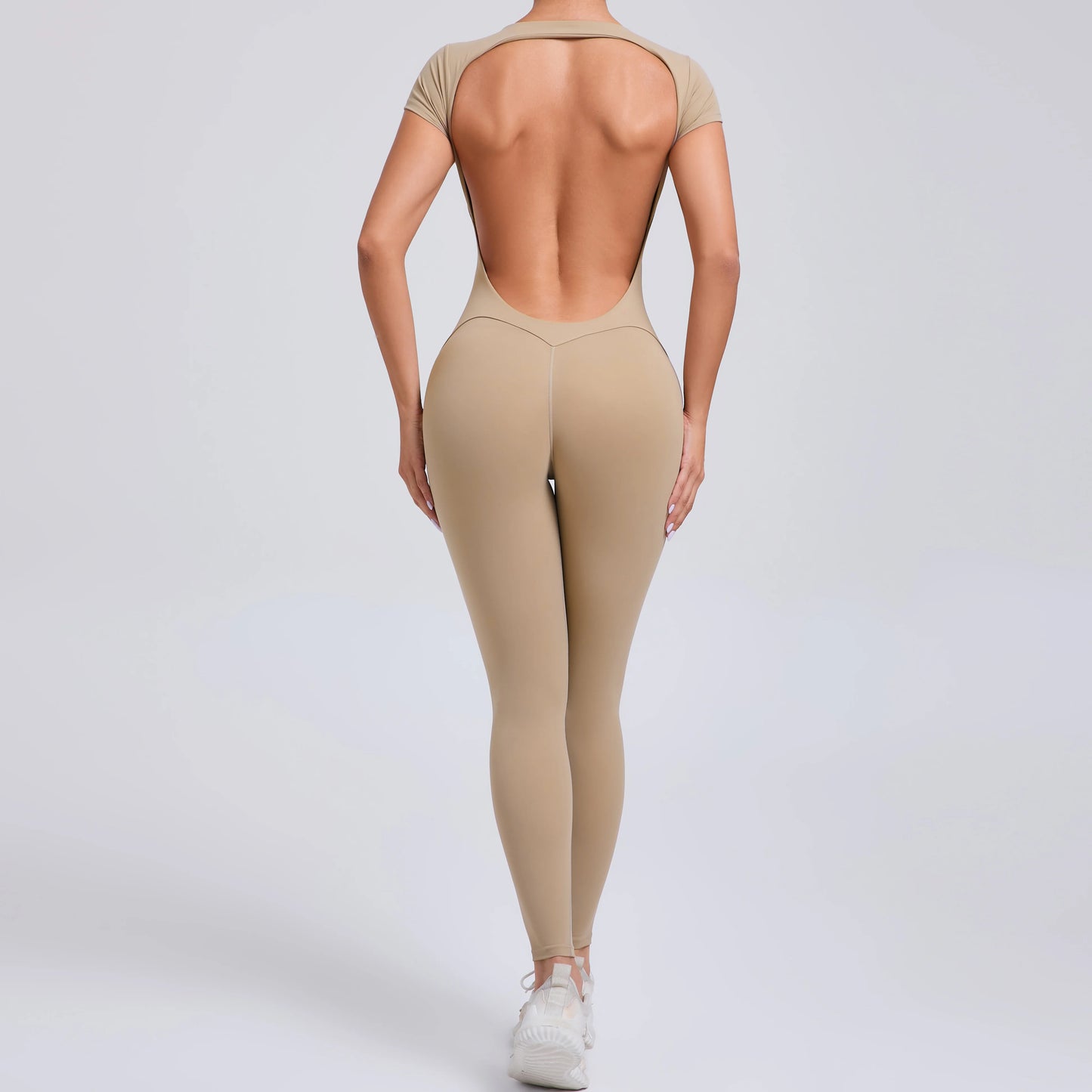 Tuta intera Sportiva Donna Rompers Pantaloni Yoga Palestra Sexy Jumpsuit Tutina