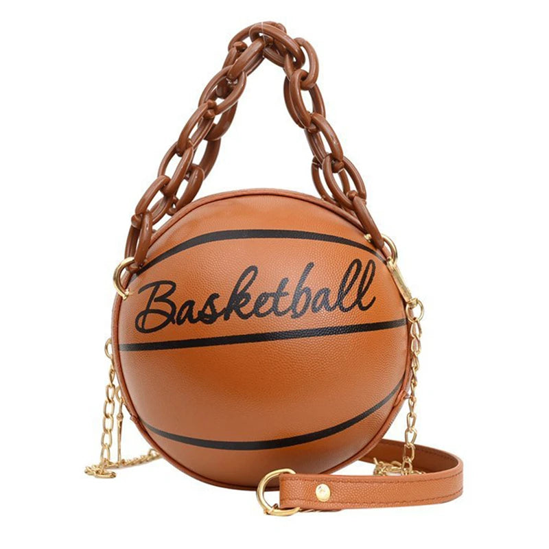 BagStreet kleine Damen Handtasche Schultertasche Umhängetasche Basketball Tasche