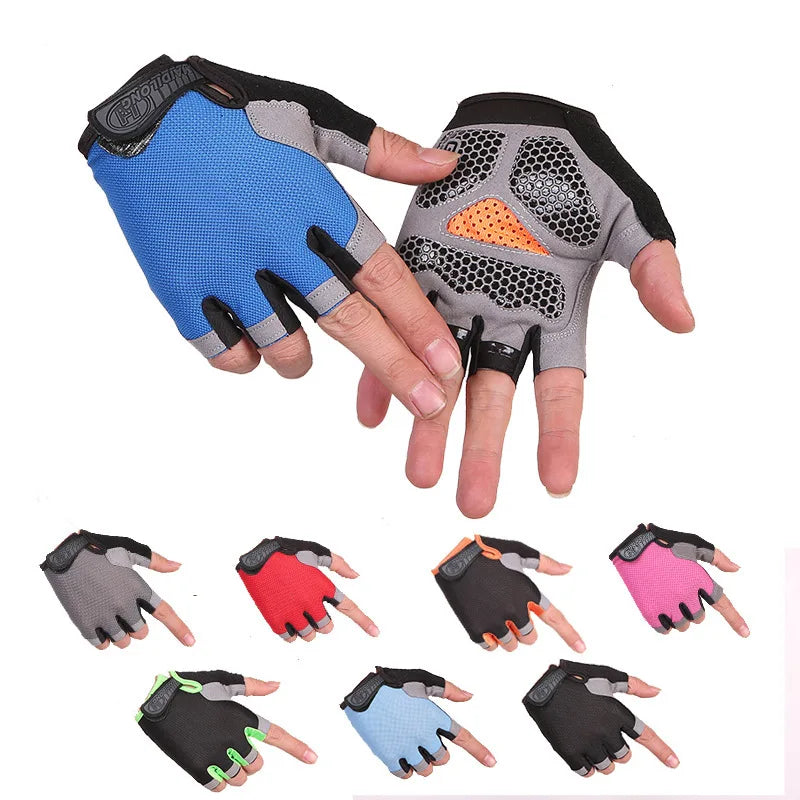 Fahrradhandschuhe Fahrrad Halbfinger Handschuhe Sport Fitness Gym Damen Herren