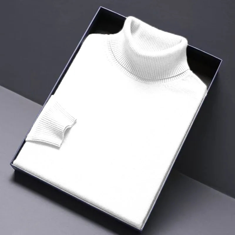 Herren Rollkragen Pullover Sweatshirt Leichter Pulli Sweater Shirt Langarmshirt