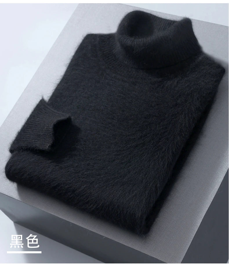 Herren Rollkragen Pullover Sweatshirt Langarm Pulli Sweater Shirt 100% Kaschmir