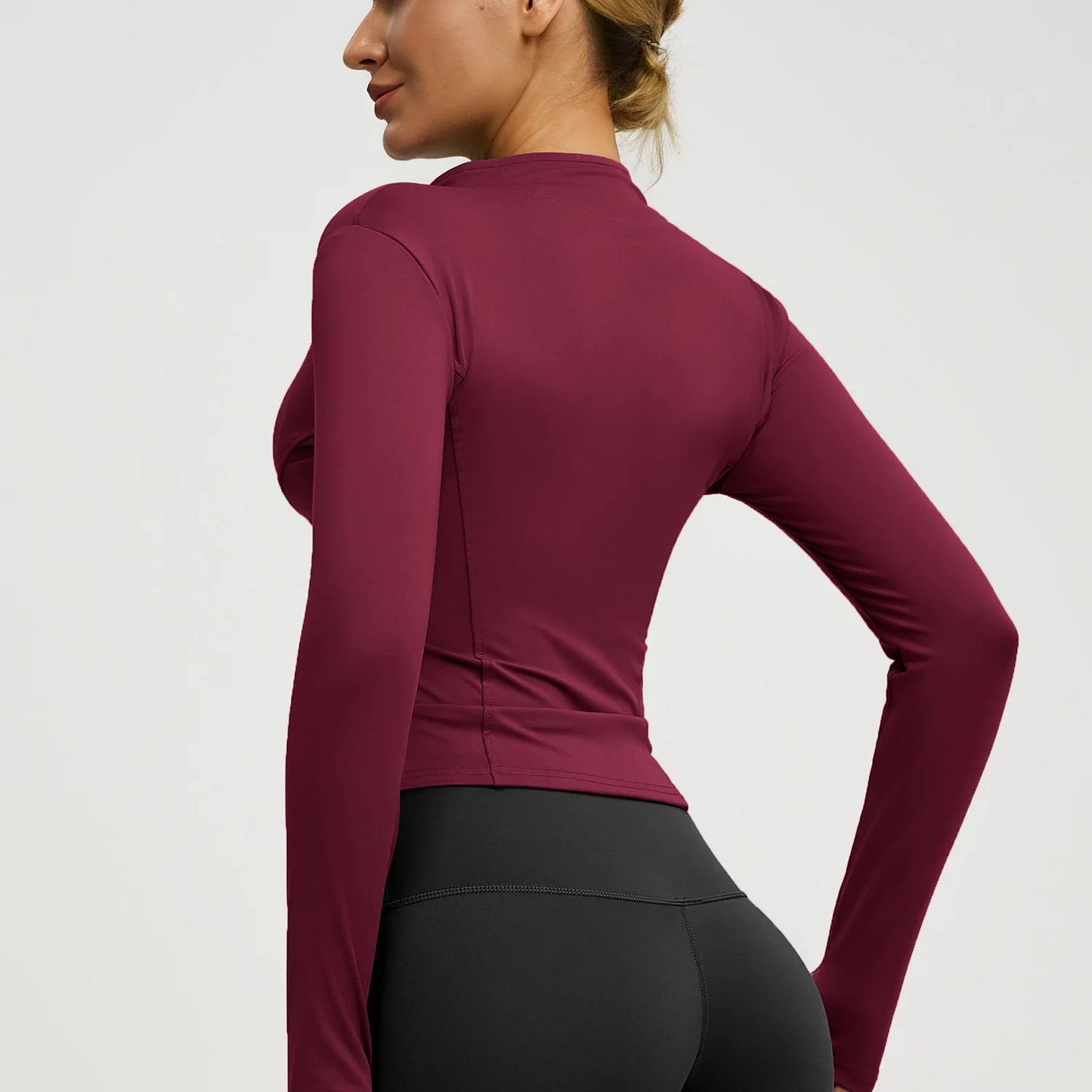 Felpa Donna Giacca Sportiva Con Zip Tuta Maniche Lunghe Cappuccio Maglia Shirt