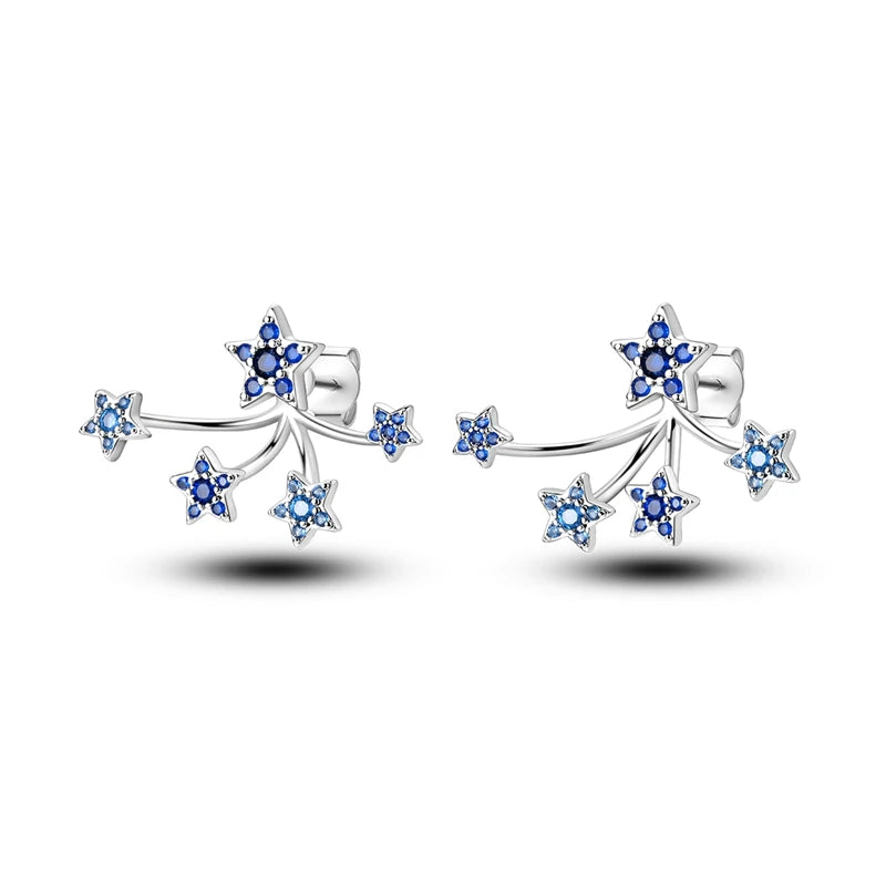 Creolen 925 Silber Ohrringe Zirkonia | Hypoallergen | Luxus Ohrstecker Geschenk