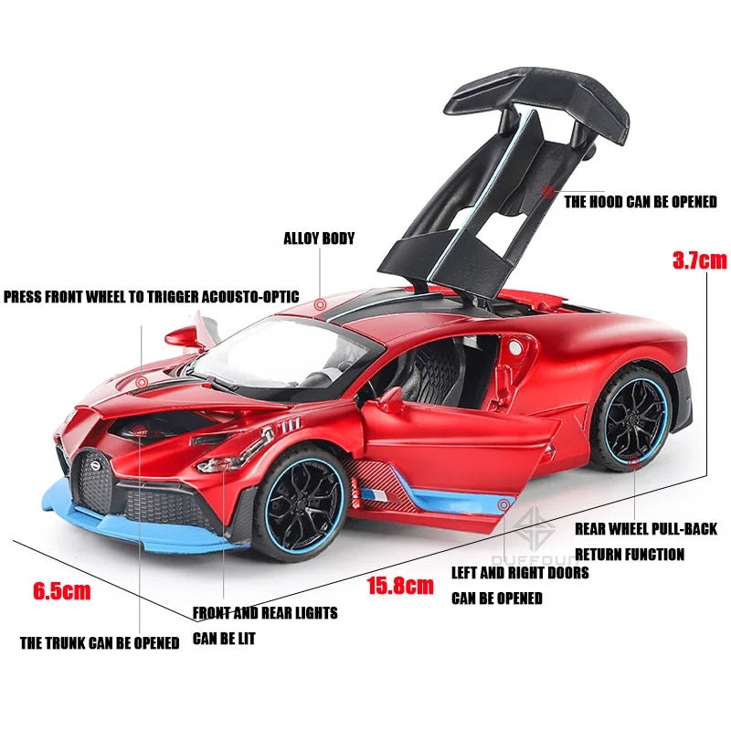 Bugatti Divo 1:32 Diecast Metall Modellauto Spielzeug für Kinder Automodell