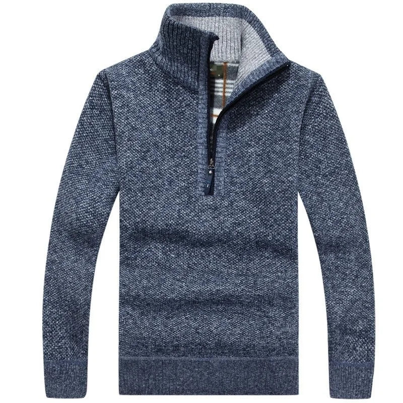 Herren Pullover Sweatshirt Troyer Pulli Sweater Stehkragen Zipper Langarmpulli