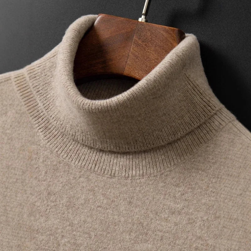 Herren Rollkragen Pullover Sweatshirt Leichter Pulli Sweater Shirt Langarmshirt
