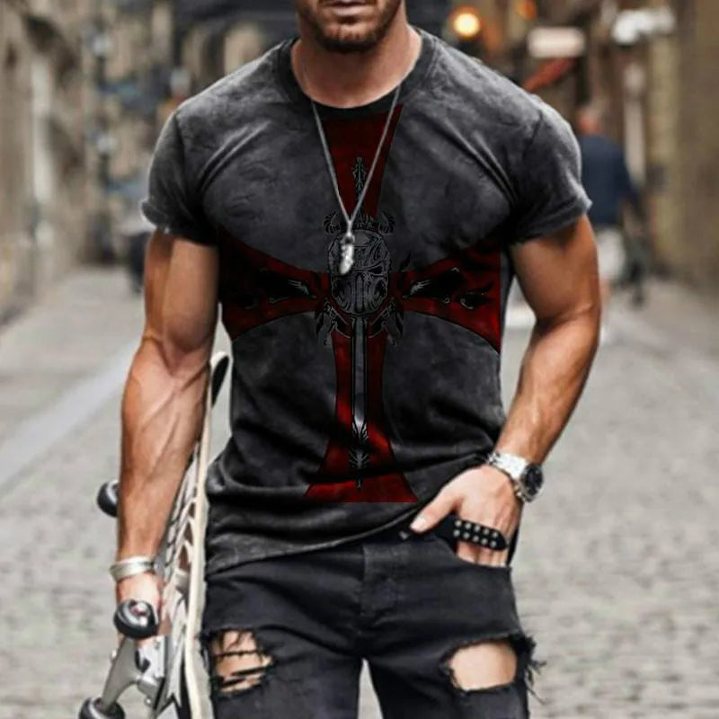 Männer T-Shirt Jesus Herrenmode Shirts Hemd Streetwear Spandex Tank Top