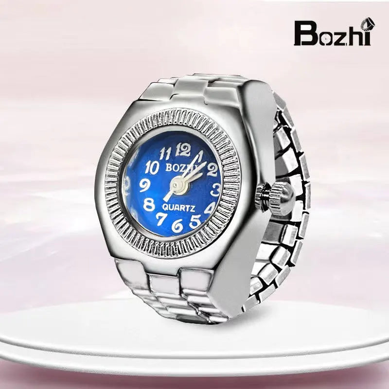 Fashion Fingeruhr Ringuhr Punk Finger Mini Uhr Quarzuhr Ring Herren Damen