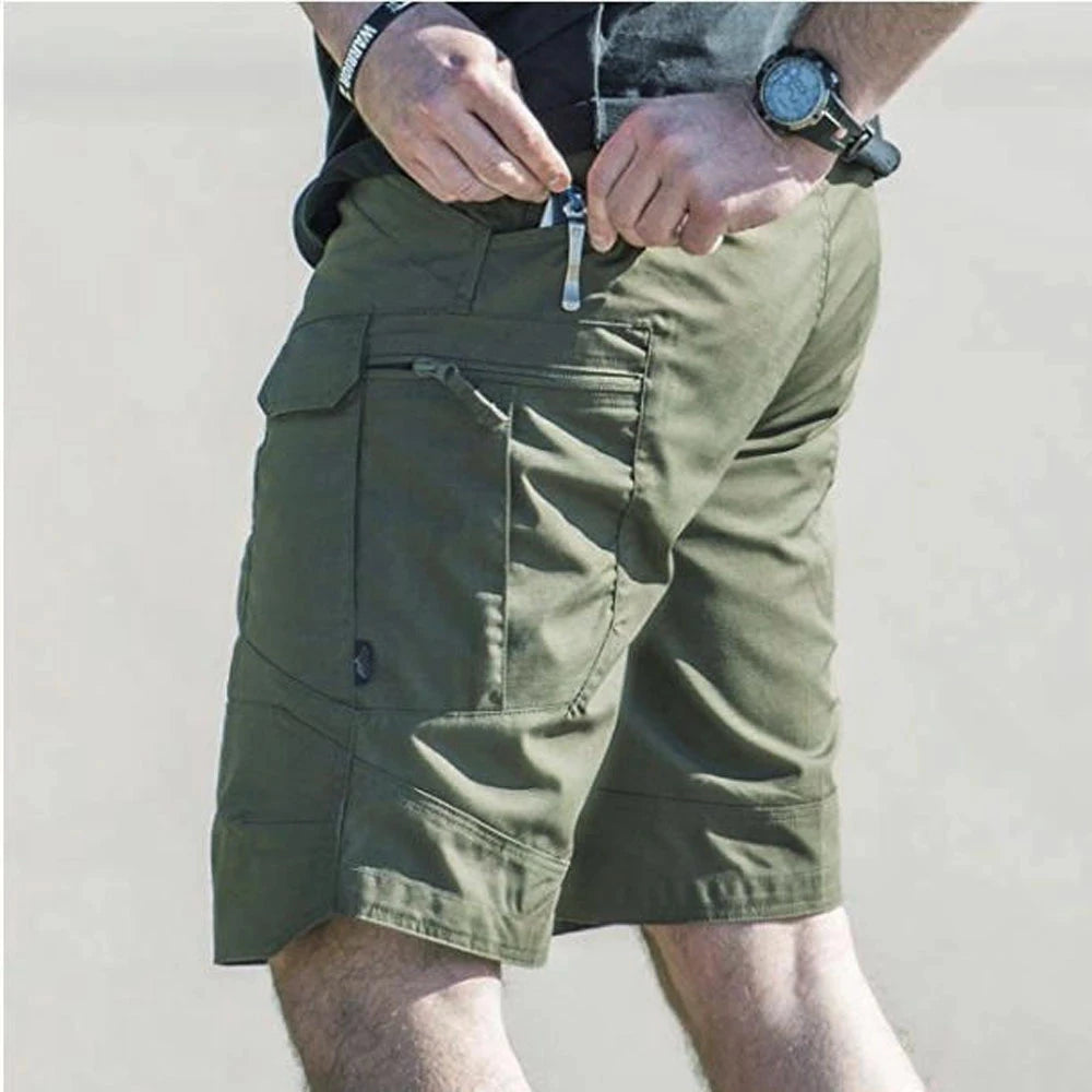 Herren knielange Shorts Bermuda Cargo Pants Vintage Casual Capri Kurze Hose