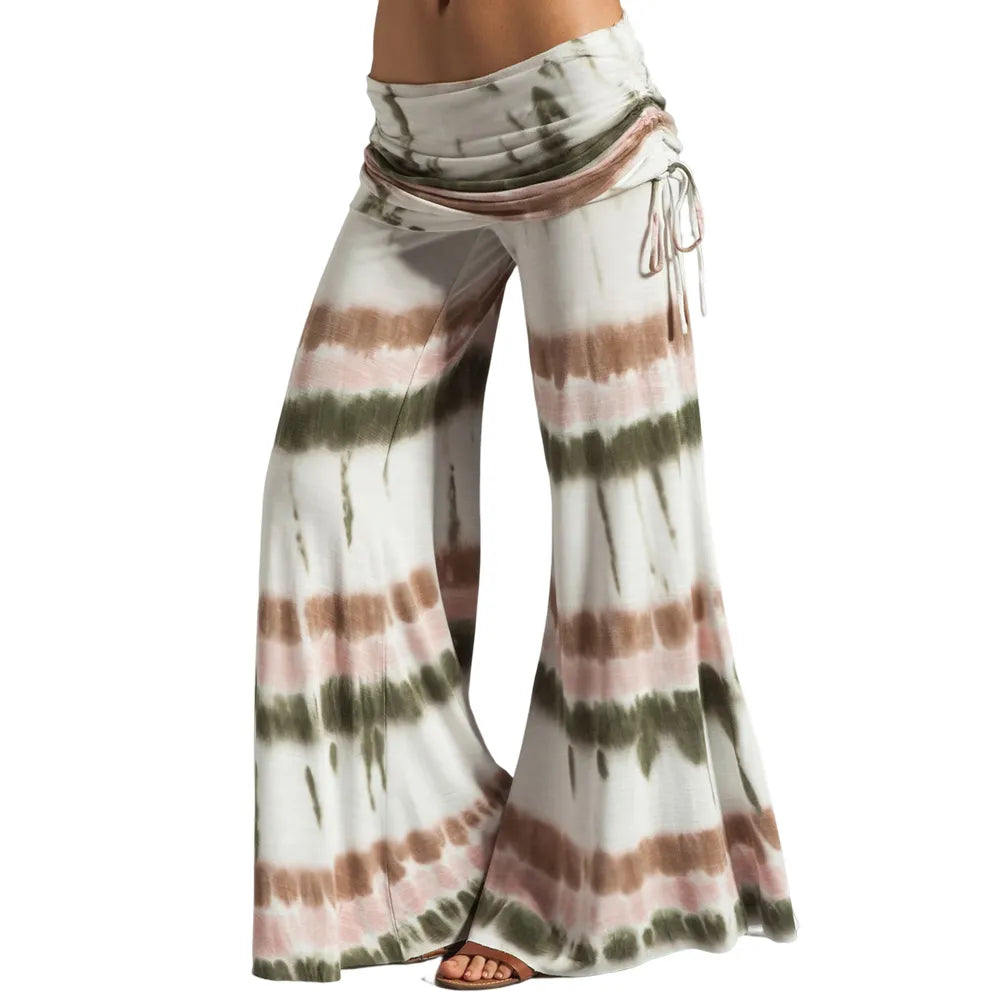 Damen Yoga Hose Bootcut Hüftjeans Schlaghose Hip Retro Flared Leggins