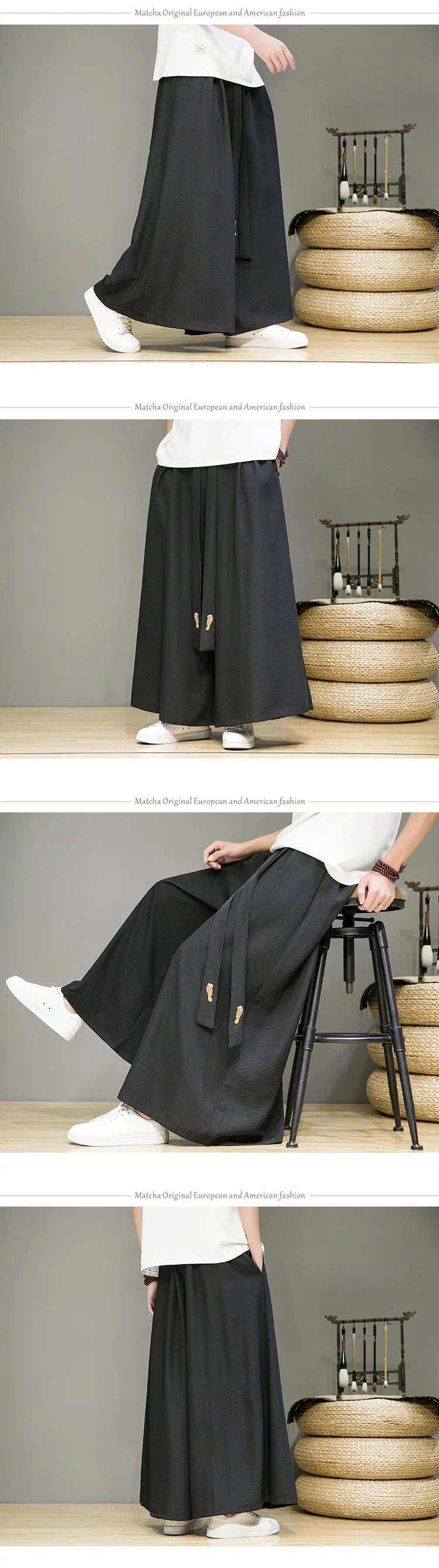 Männer Hose Haremshosen Pumphosen Pluderhosen Hosenrock Herrenrock Kilt Kimono